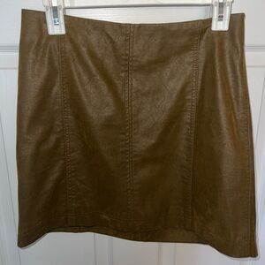Olive free people mini skirt size 8